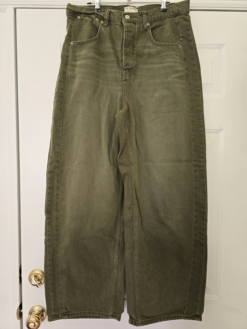 NWOT We The Free Puddle Jeans - Olive Green - 31